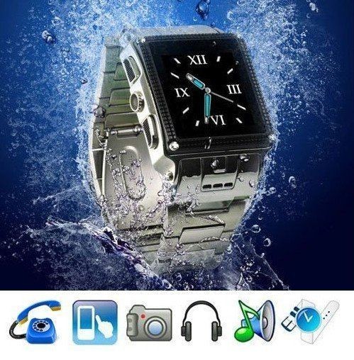 Waterproof Wrist Watch Cell Phone W818 Unlocked Mobile Camera /4 FM 