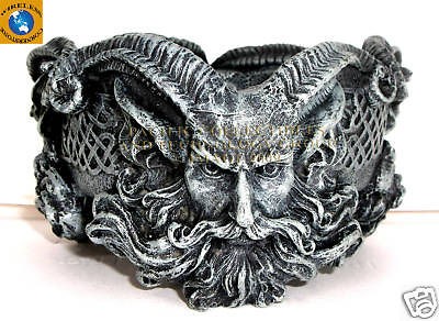 GREEK GOD THREE PAN GARGOYLE ASHTRAY STATUE FIGURINE