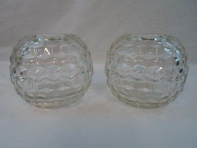 Vintage Fairy Lamp Glass Candle Holders Lot of 2