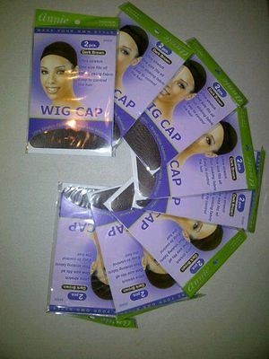 Annie Dark Brown Wig Stocking Cap   Lot of 8 packs   2 Pcs per pack 16 