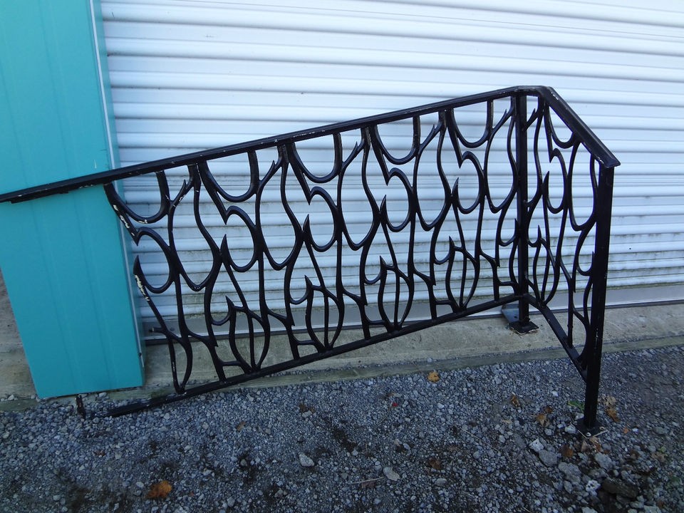 Vintage Antique Cast Iron Wrought Gothic Bannister Architectural 