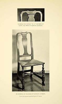 1934 Print Edmund Johnson Harriet Tapley Chair Furniture Historical 