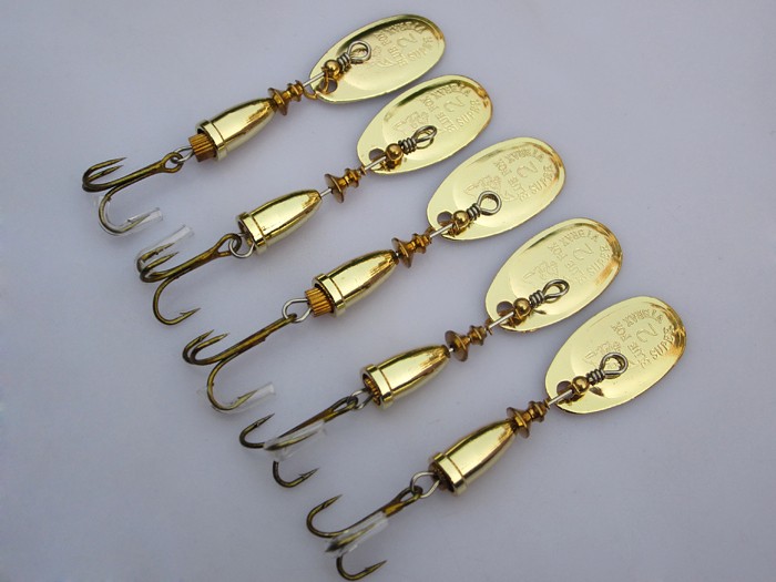 Lot 5 FISHING LURES SPINNER HOOKS BAITS 5.4g C