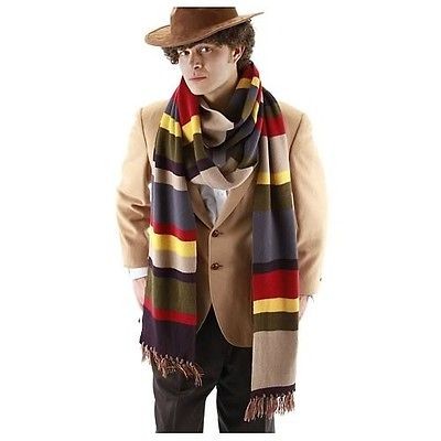 Dr. Who Scarf 4th Doctor Tom Baker 12 Long Striped Costume BBC Elope 