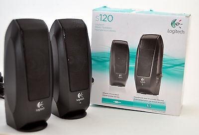 Computer Logitech S120 Stereo 2.0 Speakers Compact Windows PC Mac 