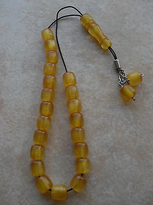 TURKISH AMBER TASBIH KOMBOLOI WORRY BEADS GREEK BEGLERI KABBALAH 