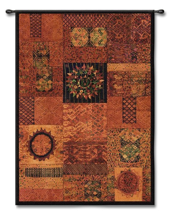 GUATEMALAN QUILT PATTERNS ART TAPESTRY WALL HANGING