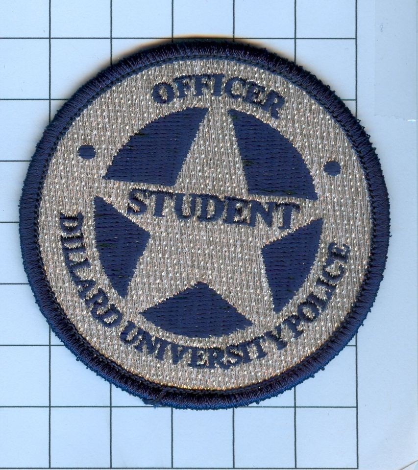 POLICE PATCH   DILLARD UNIVERSITY NEW ORLEANS STUDENT