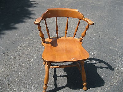 Vintage Ethan Allen Arm Chair American Tradition Birch Wood ✞