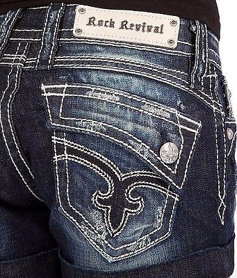 New $118 Authentic ROCK REVIVAL Sz 29 Johanna Jean Shorts RJ8250 H4