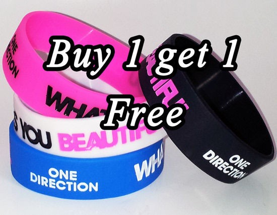 One Direction 1 D What Makes You Beautiful Bracelet Silicone 