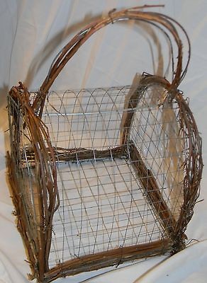 HANDMADE WIRE BIRD CAGE FOR DISPLAY, 7 x 8 X 7, NO DAMAGE, RARE 