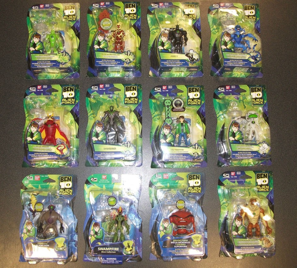 BEN 10 ACTION FIGURES ALIEN FORCE COLLECTION 10cm FIGURES JET RAY ECHO 