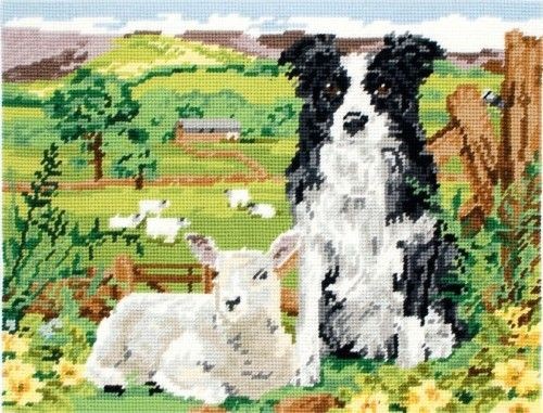 Anchor Masters Printed Canvas – Border Collie & Lamb