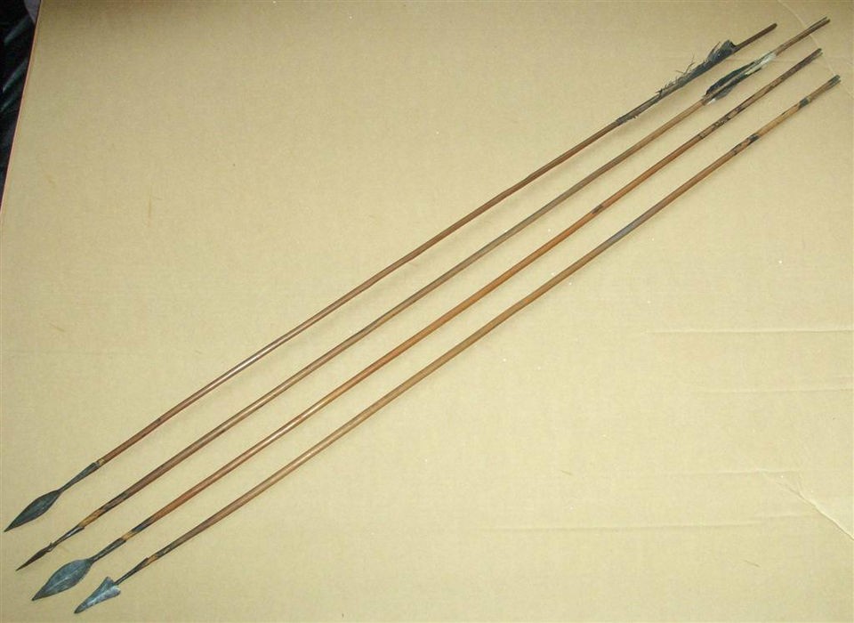   african arrows 4 flèches ancienes NTOMBA afrique afrika pijl kongo