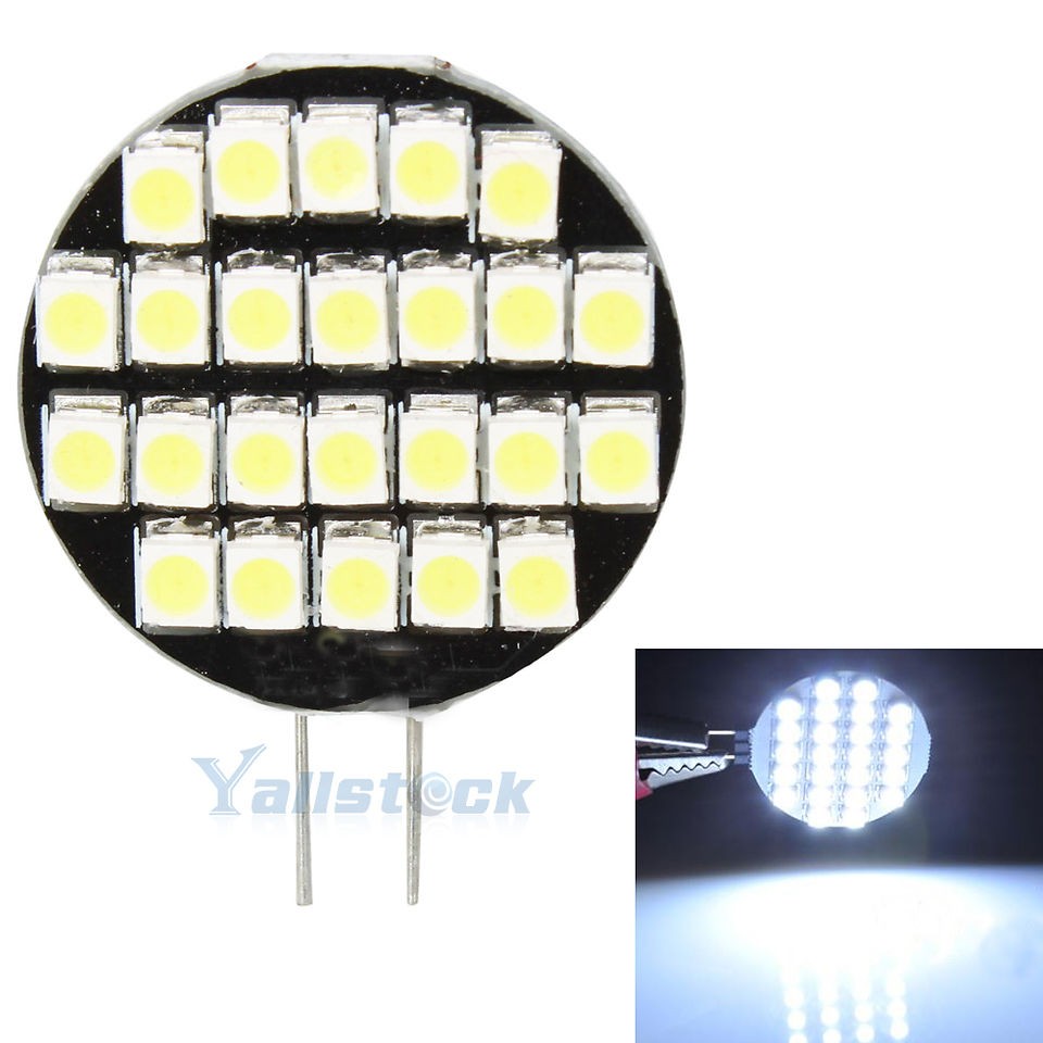 G4 24 SMD LED RV Cabinet Interior Car Spot Light Bulb Lamp White 12V