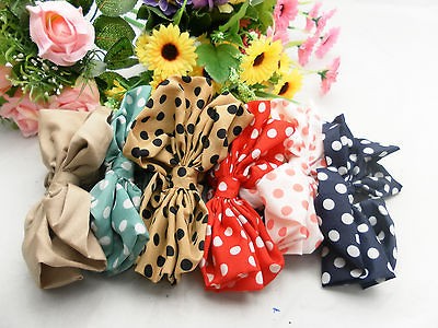 HD Fashion Cute Korean Rabbit Ear Bots Bow Hair Tie Bracelet Ponytail 