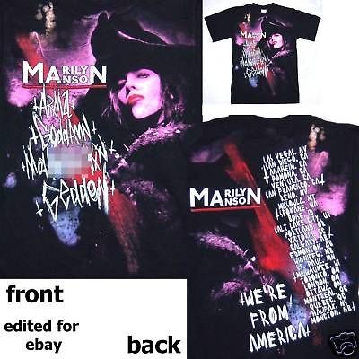 MARILYN MANSON ARMA GEDDON STAIN TOUR T SHIRT 2XL NEW