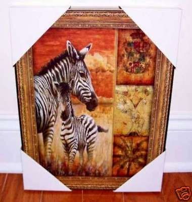 ZEBRA Zebras African Interior ART Wall Plaque 4 Jungle SAFARI Home 