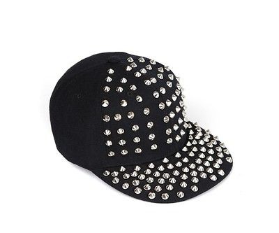 New Studed Cap Flat Brim Adjustable Snapback Spikes 2Type