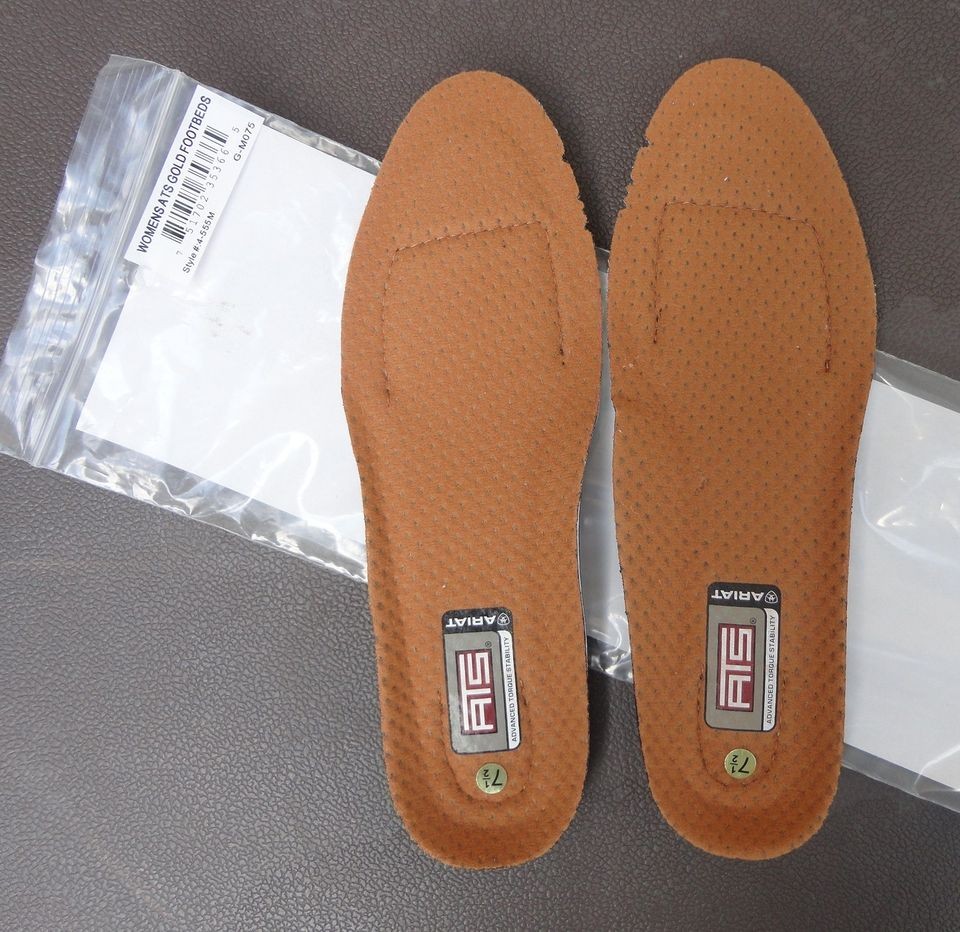 Womens Ariat ATS Gold Footbeds  New in Bag  Replacement Soles for 