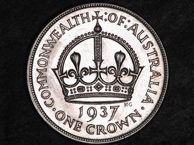 1937 australia crown in Pre Decimal