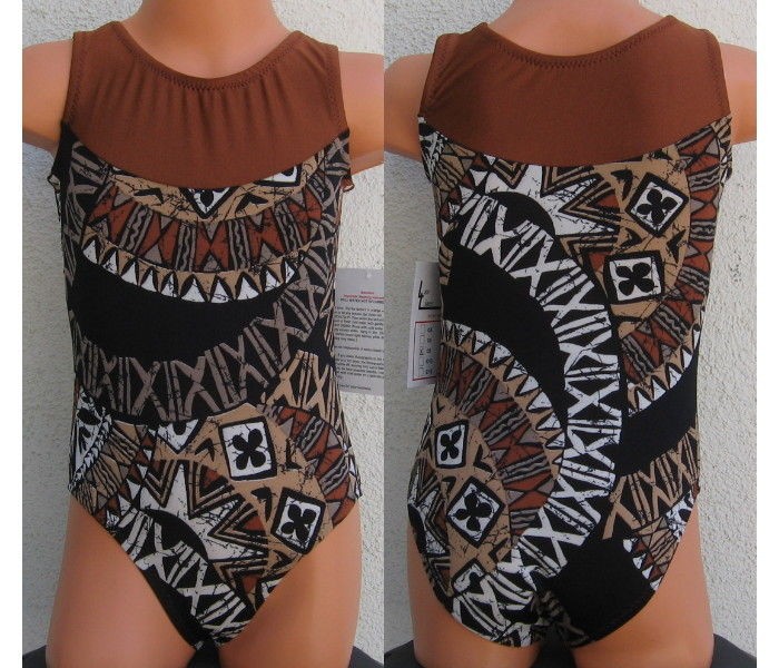 BODICE Brown Aztec Princess Gymnastics Leotard