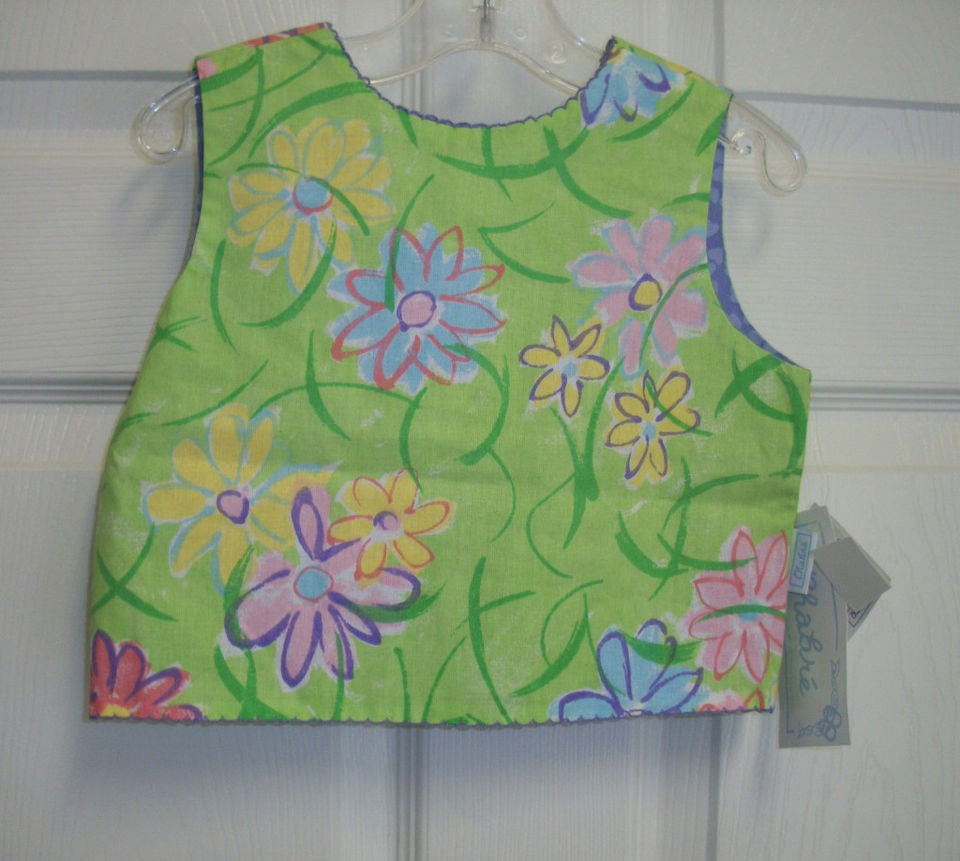 NEW CHABRE BAILEY BOY REVSBL HEART FLOWER SHIRT VEST 3T