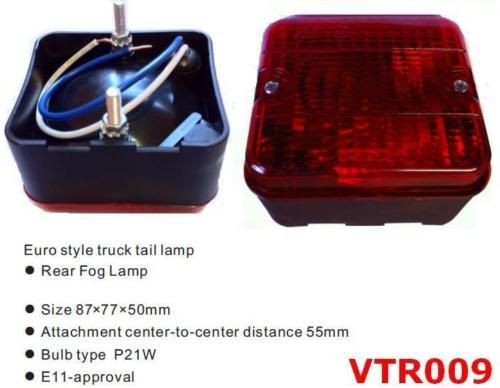 REAR FOG LAMP TRAILER CARAVAN UNIVERSAL LIGHT SQUARE