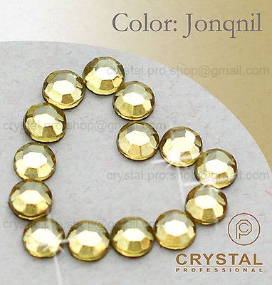 144 Jonquil yellow ss20 Iron on 5mm Diam​ante Flatback Hot fix 