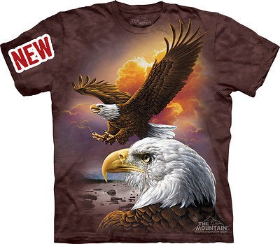   & CLOUDS T SHIRT NEW THE MOUNTAIN BALD EAGLE TEE AWSOME DESIGN SUN