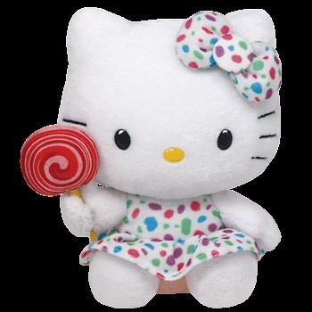 NEW HELLO KITTY LOLLIPOP TY BEANIE BABIES PLUSH STUFFED ANIMAL TOY 6