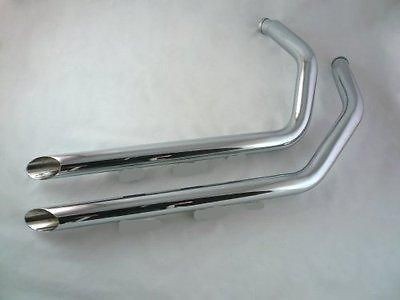 EXHAUST PIPES 2 W/BAFFLES ANTI BLUEING + FLANGES HARLEY SPORTSTER 883 