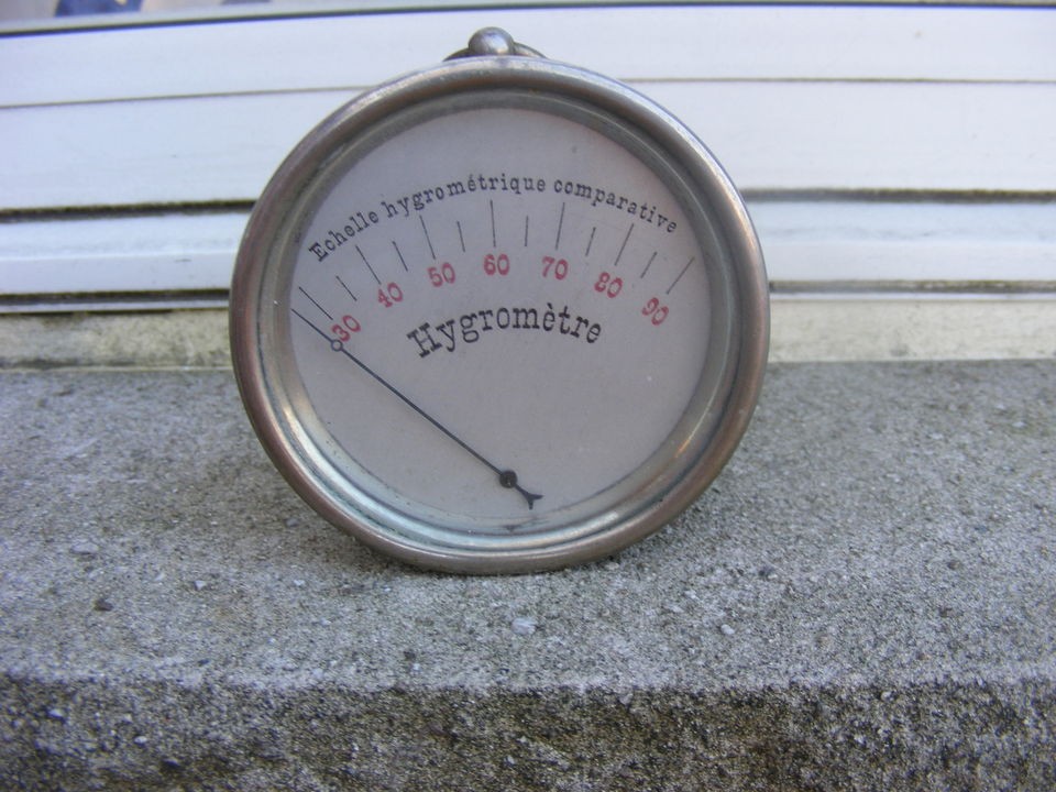 VINTAGE WEATHER HYGROMETER OLD SCIENTIFIC INSTRUEMENT HYGROMETRE NICE 