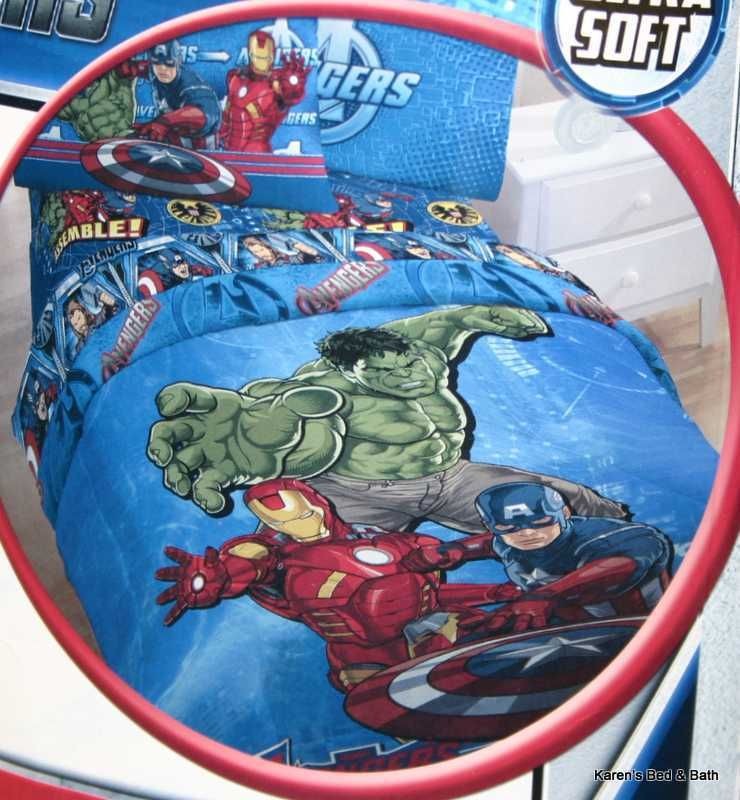   Marvel Avengers Boys Hulk Twin Comforter Sheets Wall Stickers Throw