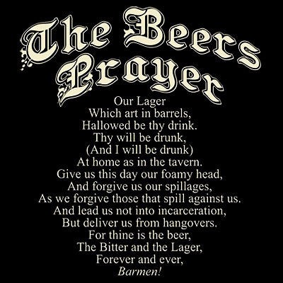 Funny Beer Drinking T Shirt The Beers Prayer Tee Tank Top Long Sleeve