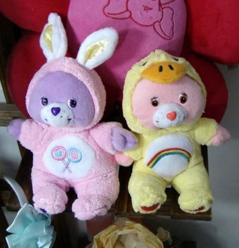 Lot 2pcs 22cm Plush Baby Cheer+Share Care Bears New