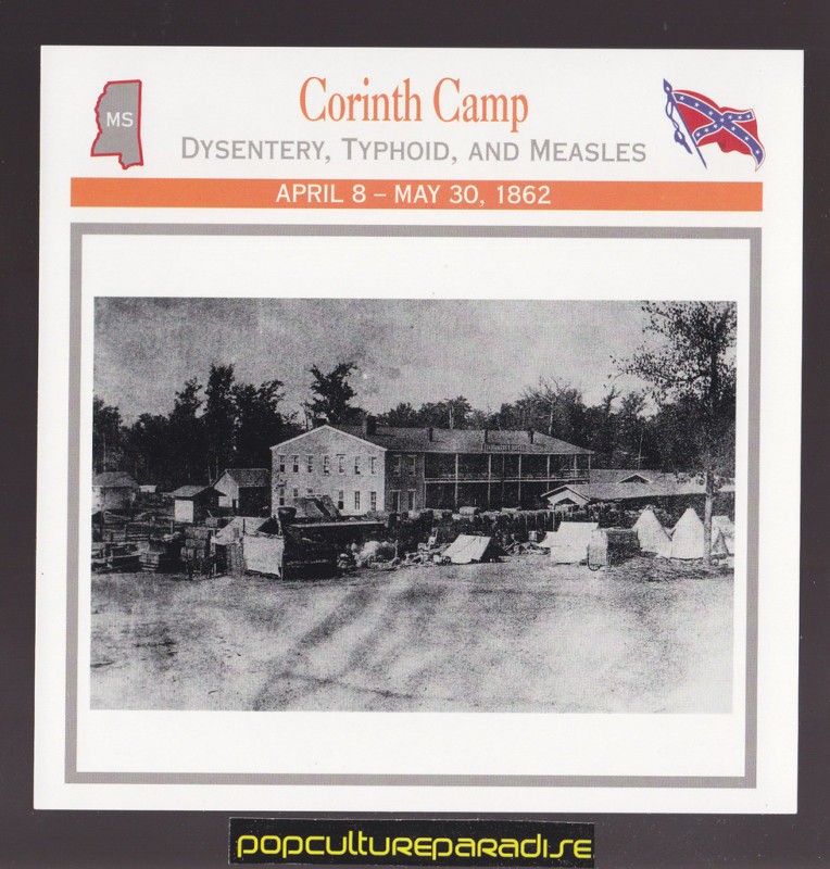 CORINTH CAMP Mississippi Tishomingo Hotel U.S. CIVIL WAR CARD