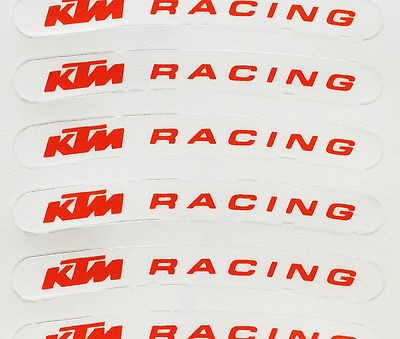 10x KTM Rim Sticker Decal Racing excel exc warp wheel g force tire 