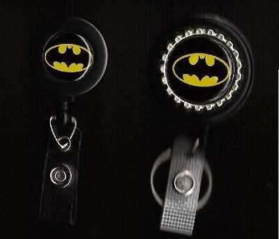 Set of 2 BATMAN MOON ID BADGE/KEY REELS  reel heavy duty work card 