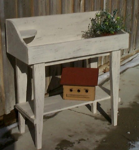 Primitive Flower Pot Bench Cupboard Pattern WN112