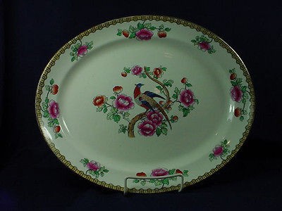 WINKLE WHIELDON WARE 14 PLATTER~ PHEASANT FLORAL