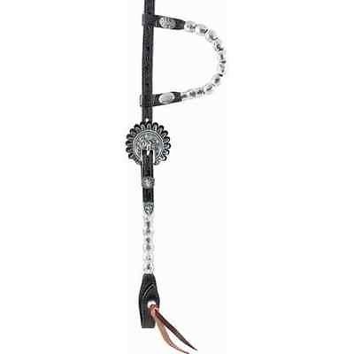 Billy Royal Rowel Rosette One Ear Headstall Silver Show Bridle light 