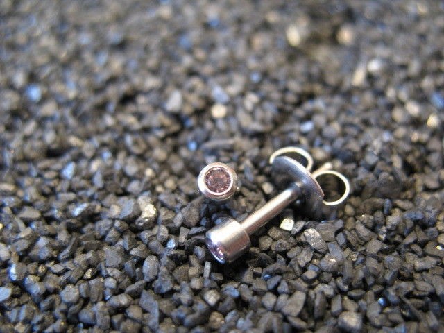 2mm JUNE/ALEXANDRI​TE Birthstone PIERCING Stud Earrings STERILIZED