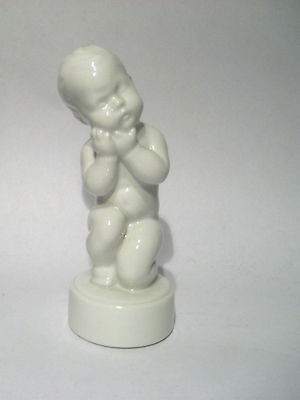 BING AND GRONDAHL B & G BLANC DE CHINE FIGURE THE TOOTHACHE PORCELAIN