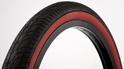 FIT BIKE CO FAF FOLDING KEVLAR TIRES TIRE RED WALL BLACK 2.1 S&M BMX 