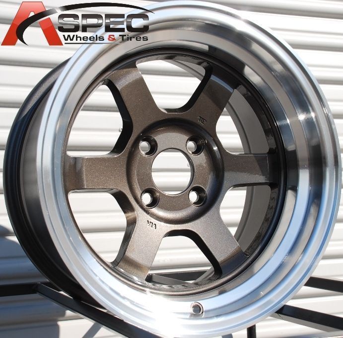 15X8 ROTA GRID V WHEELS 4X100 RIM 0MM ROYAL GUN METAL