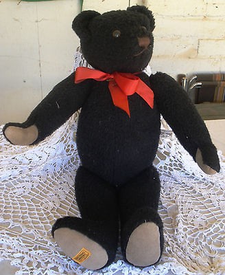 Black Merrythought Teddy Bear England Vintage Limited Edition Rare 