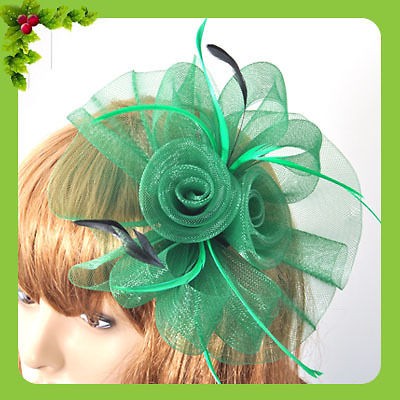 WOW women hair clip accessory bridal wedding handmade fascinator 