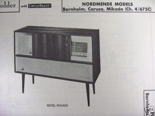 NORDMENDE NORMA K US 2/610K  SHORTWAVE RADIO PHOTOFACT